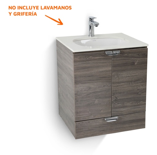 [MBF030] COMBO MUEBLE BAÑO EL CASCADE PETITE 59X50 RH CON LVM CORONA
