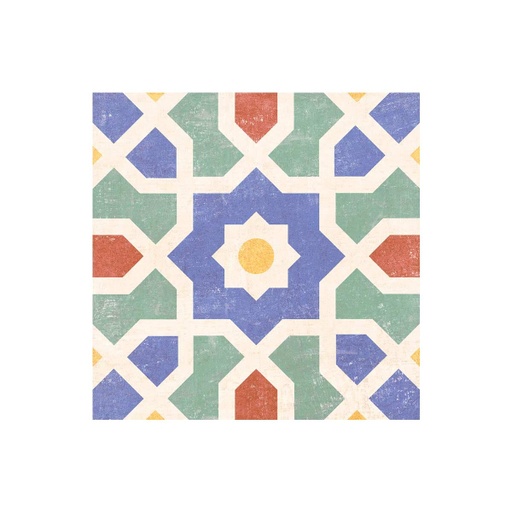 [RDG059] DECORADO CUADRADO MALIK MULTICOLOR 19.8X19.8 CORONA