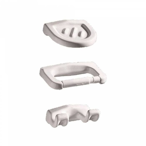 [GA3002] ACCESORIOS ASTRO BLANCO 3PIEZAS CORONA