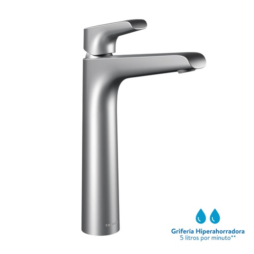 [GMM073] MONOCONT. LAVAMANOS CASCADE ALTO TITANIO ANT CORONA