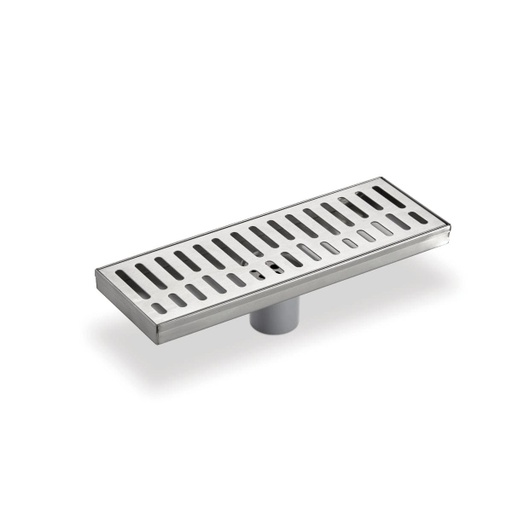 [GCJ023] REJILLA DE PISO RECT ACERO INOX 30CM CORONA