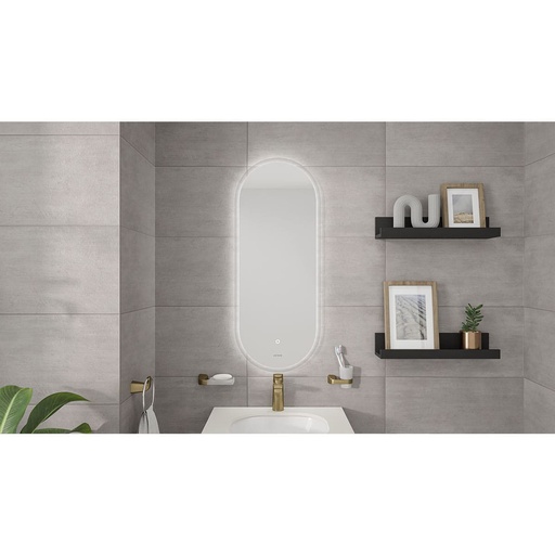 [MES039] ESPEJO LED VER. OVAL 100X40 CORONA