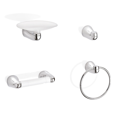 [GA4007] ACCESORIOS DE BAÑO ALUVIA 4PIEZAS CORONA