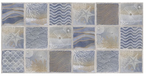 [RDB135] BASE DECORADA CORAL AZUL 30X60 CORONA