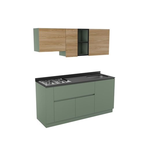 [MCM049] COCINA SAVONA AGAVE 1.80 DER. CORONA