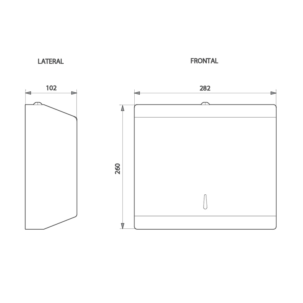 DISPENSADOR DE TOALLAS DE PAPEL DESECHABLES EN ACERO INOXIDABLE CORONA