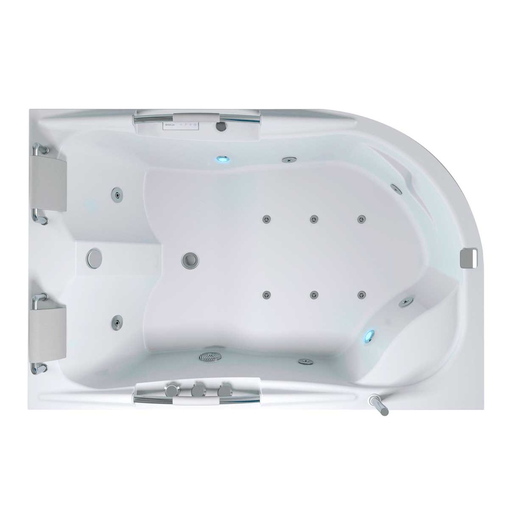 Hidromasaje Firplak Jacuzzi Portatil Honolulu 180 x 120 Blanco Izquierda