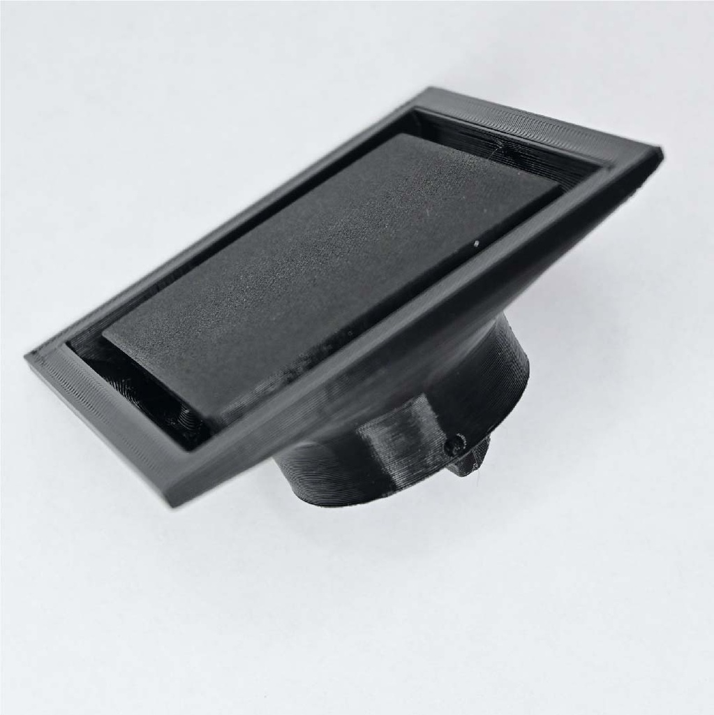 REJILLA SIFON PLASTICA CUADRADA 8X8 NEGRA