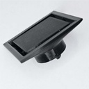 REJILLA SIFON PLASTICA CUADRADA 8X8 NEGRA