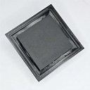 REJILLA SIFON PLASTICA CUADRADA 8X8 NEGRA