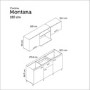 Cocina Integral Socoda Montana, mueble superior e inferior