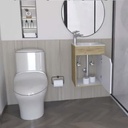 MUEBLE DE BAÑO ELEVADO ALUVIA BICOLOR MACADAMIA-BLANCO LVM 40CM CORONA