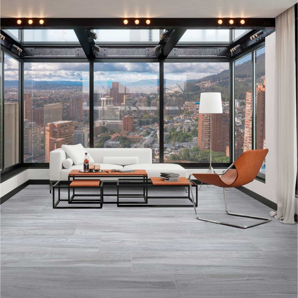 Piso porcelanato Corona gris para salas