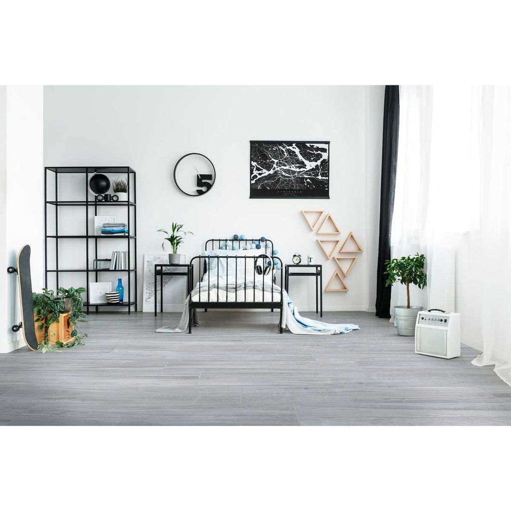 Baldosa porcelanato Corona gris para habitaciones