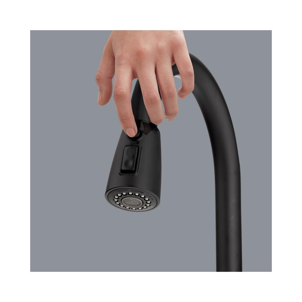 Llave para lavaplatos negra monocontrol