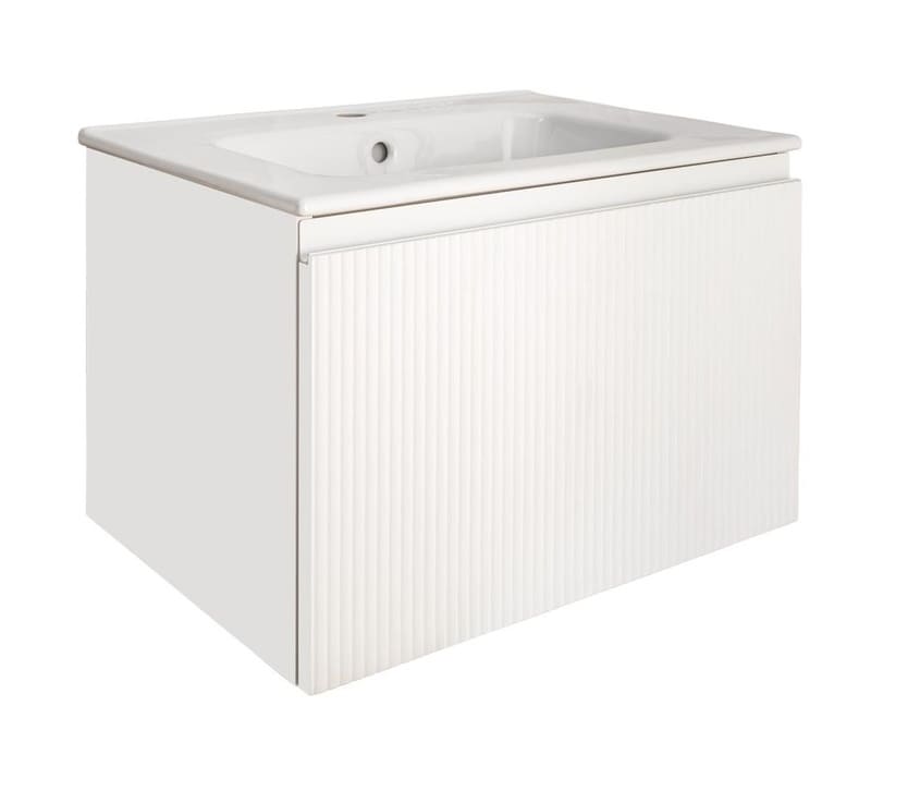 COMBO MUEBLE BAÑO EL OLMO BLANCO MATE 60X45 RH CON LVM CORONA