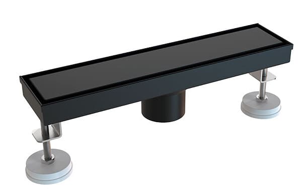 REJILLA DE PISO INOX SIF. OCULTO LUXURY MATEBLACK 30X7 KLIPEN