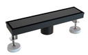 REJILLA DE PISO INOX SIF. OCULTO LUXURY MATEBLACK 30X7 KLIPEN