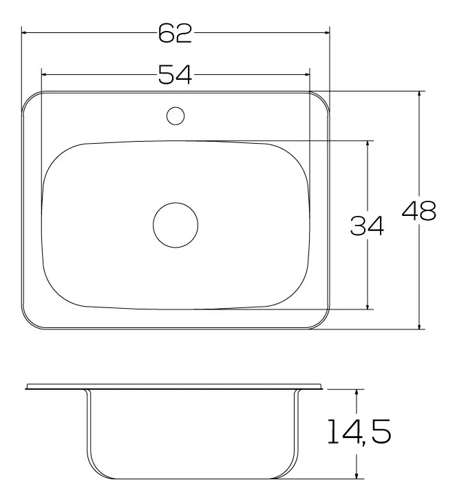 LAVAPLATOS VITAL 62x48cm MONOCONTROL SOCODA