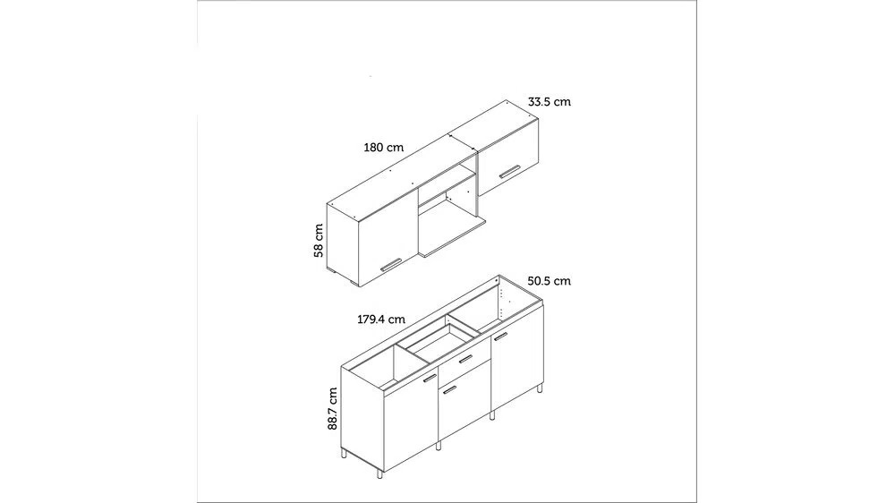 COCINA MONTANA 1.80 CHANTILLI 4G IZQ