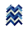 MOSAICO RIO CHEVRON AZUL 28X32.5 DECOR