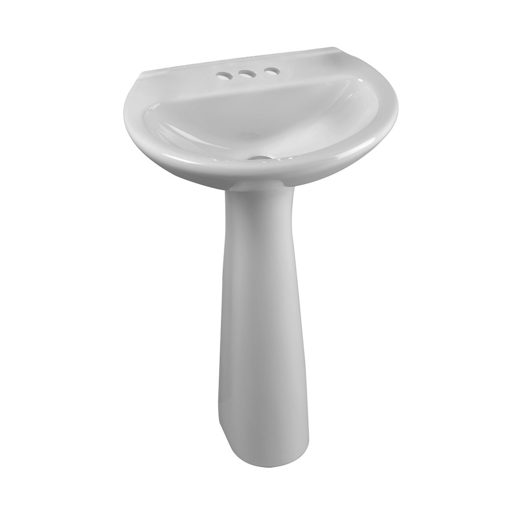 LAVAMANOS MILANO CON PEDESTAL BLANCO CORONA