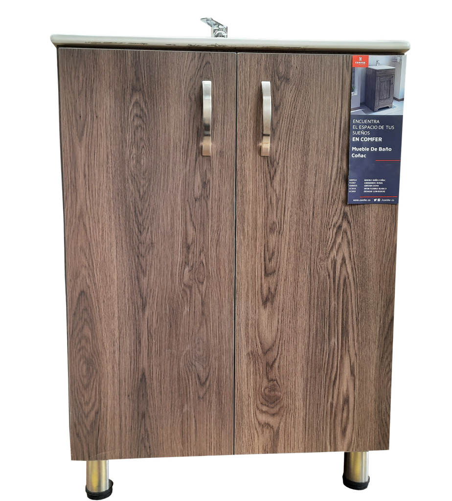 MUEBLE DE BAÑO PISO COÑAC 60X46 COMFER