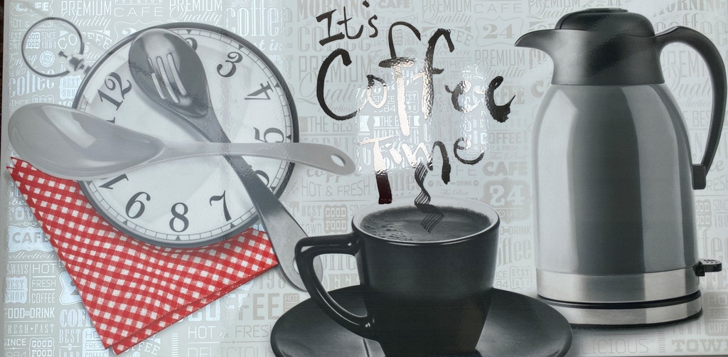 BASE DECORADA COFFEE TIME NEGRO 30X60 PRIM. CORONA