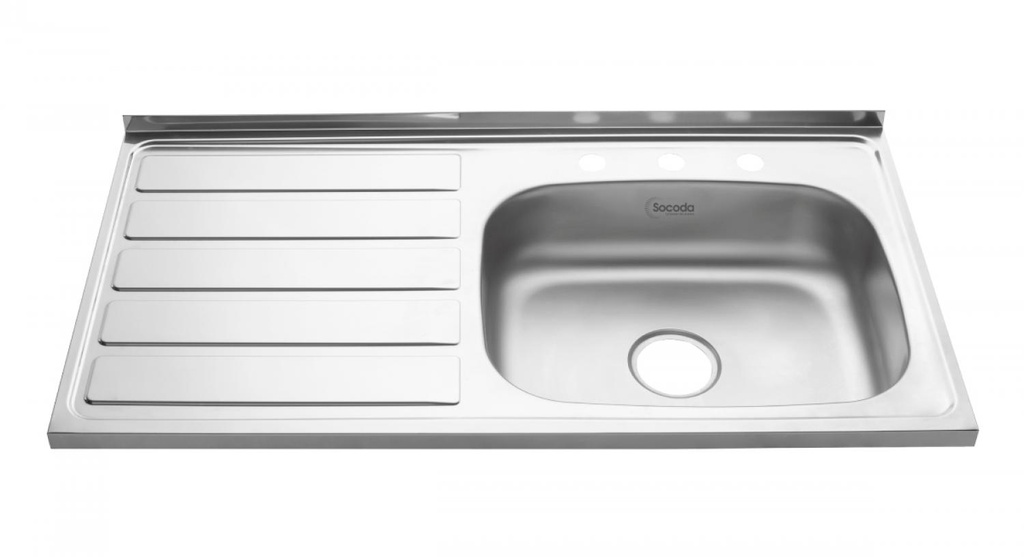 MESON ACERO RAD 100X52 PC DER. MEZCLADOR SOCODA