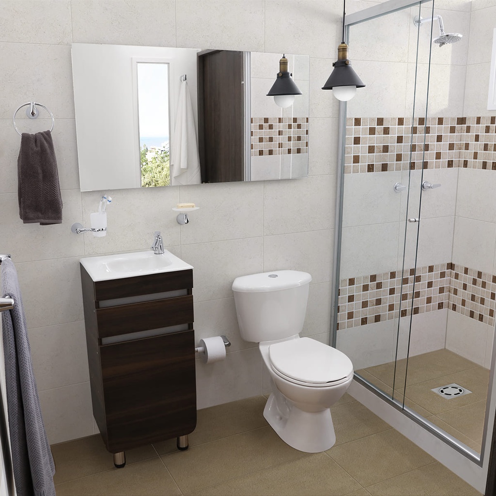 DUCHA MEZCLADOR 8" NOGAL RED COSMOS SSB CORONA