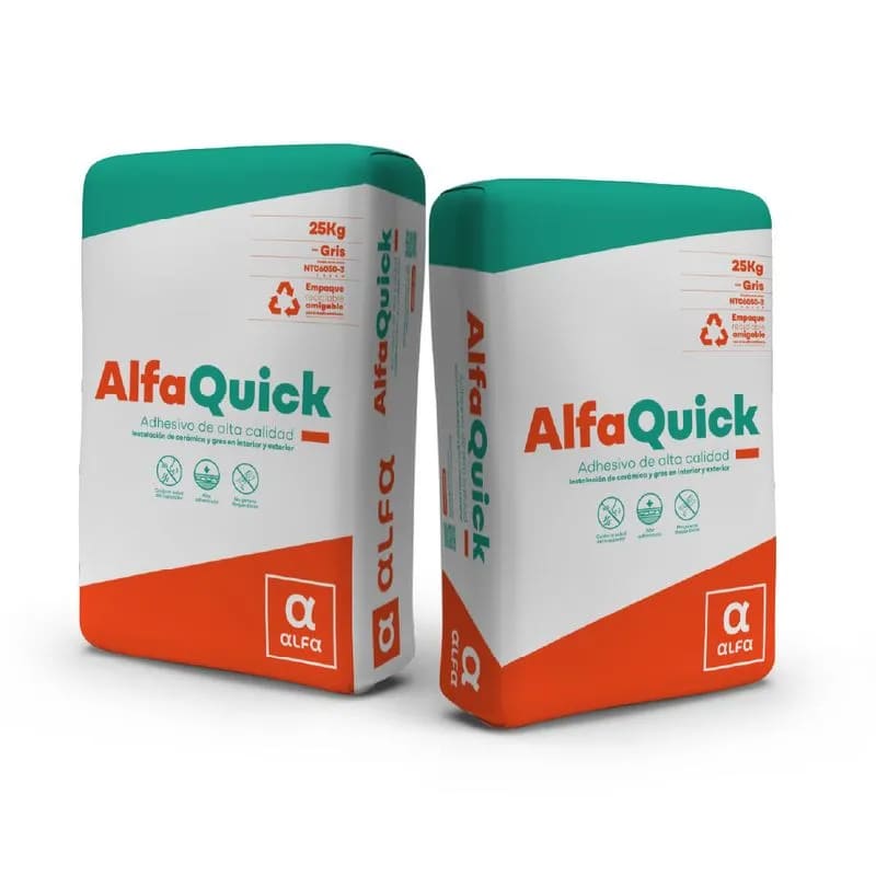 PEGANTE CERAMICO ALFAQUICK GRIS 25KG ALFA