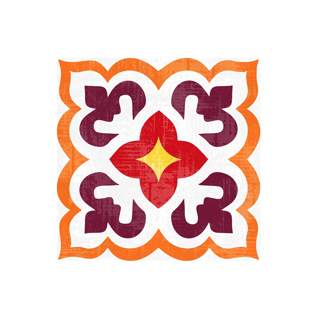 [RDG048] CUADRADO PALMI MARCO MULTICOLOR 19.8X19.8 CORONA