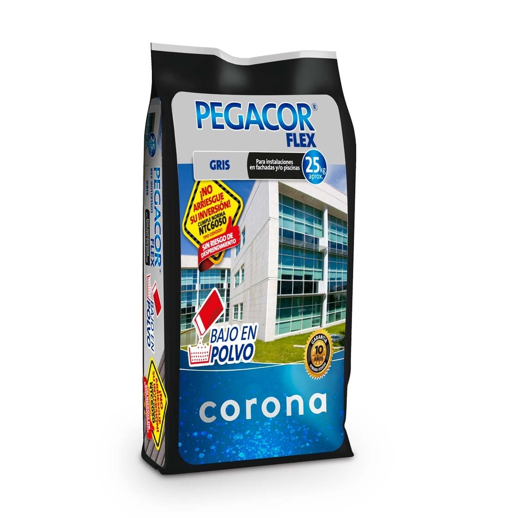 PEGACOR FLEX GRIS 25 KG CORONA