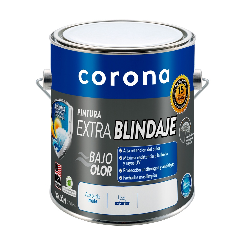 PINTURA EXTRABLINDAJE BLANCO 1GAL CORONA