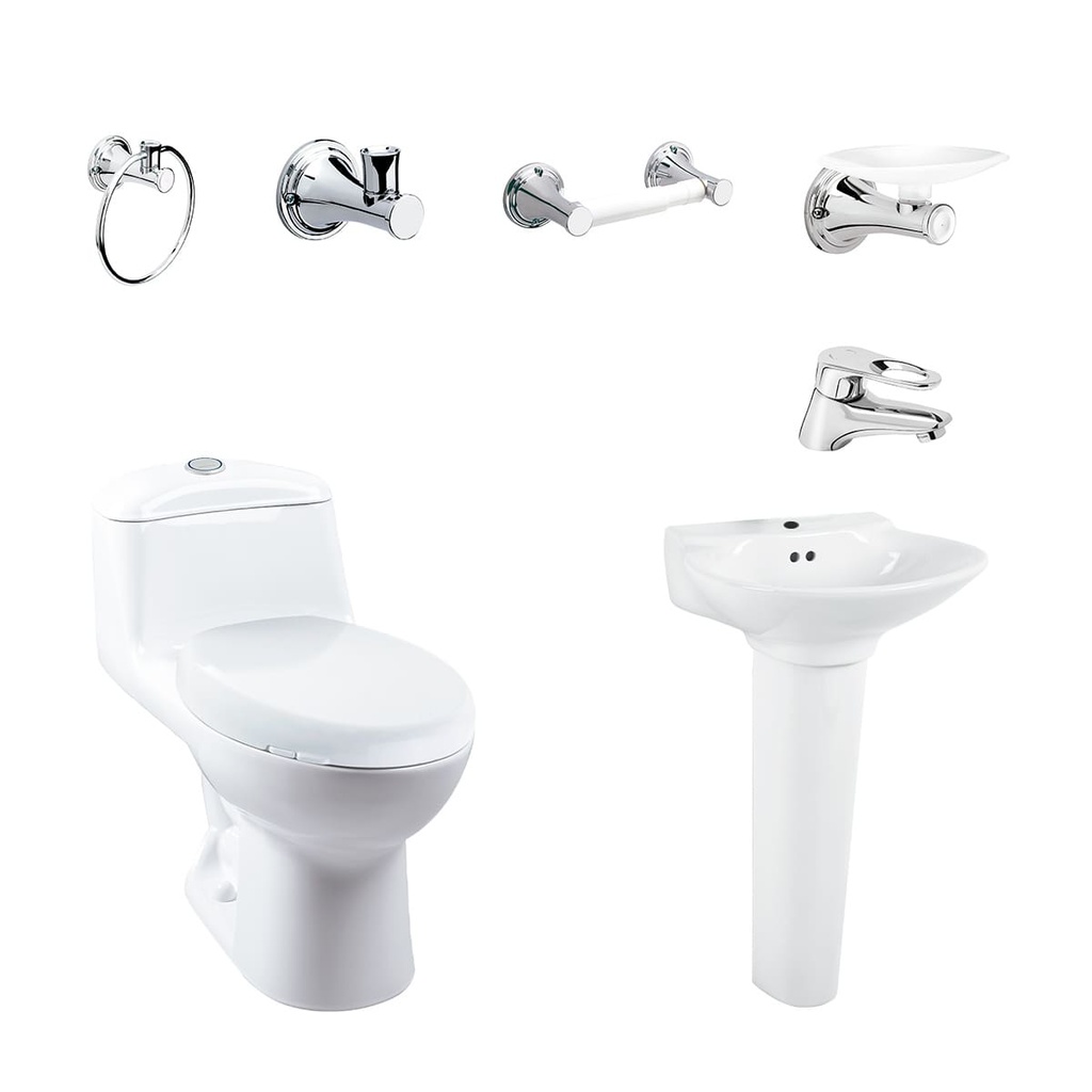 COMBO SANITARIO SMART ALONGADO SINGLE BLANCO CORONA