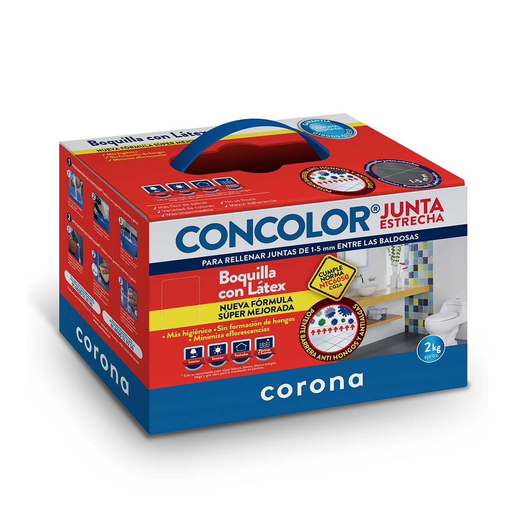 BOQUILLA CONCOLOR JUNT EST NEGRO PROFUNDO X 2KG CORONA