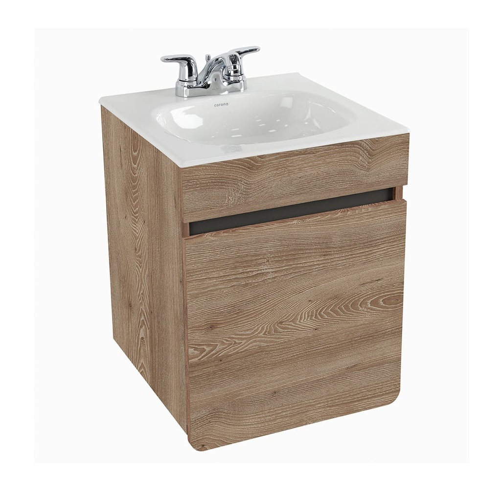 COMBO MUEBLE BAÑO EL ALUVIA MIEL 45X45 RH CON LVM CORONA