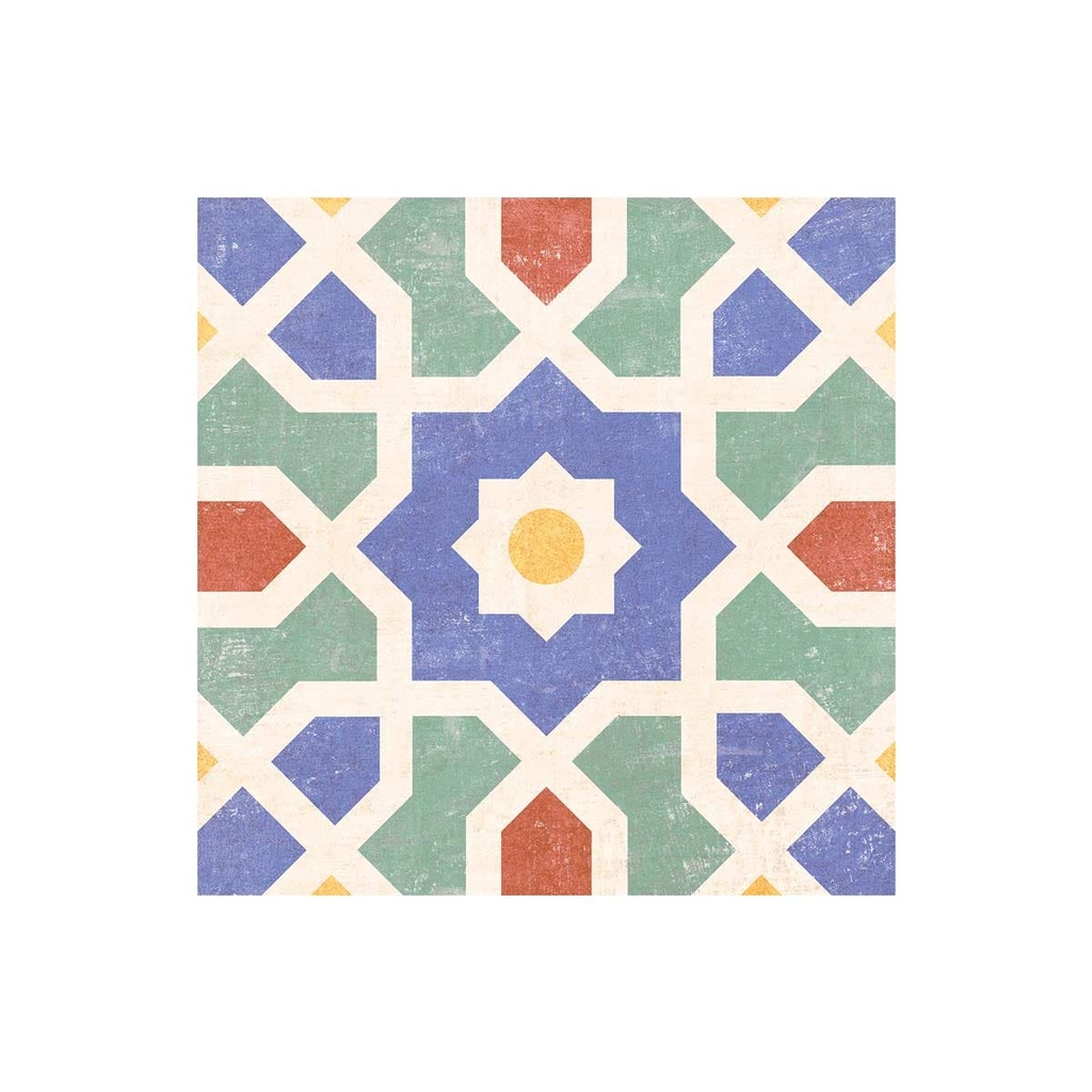 DECORADO CUADRADO MALIK MULTICOLOR 19.8X19.8 CORONA