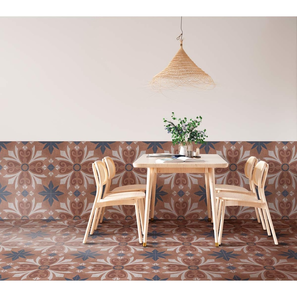 PISO PARED ALFARERO FLORA TERRACOTA 30.6X30.6 PRIM. CORONA (1.31)