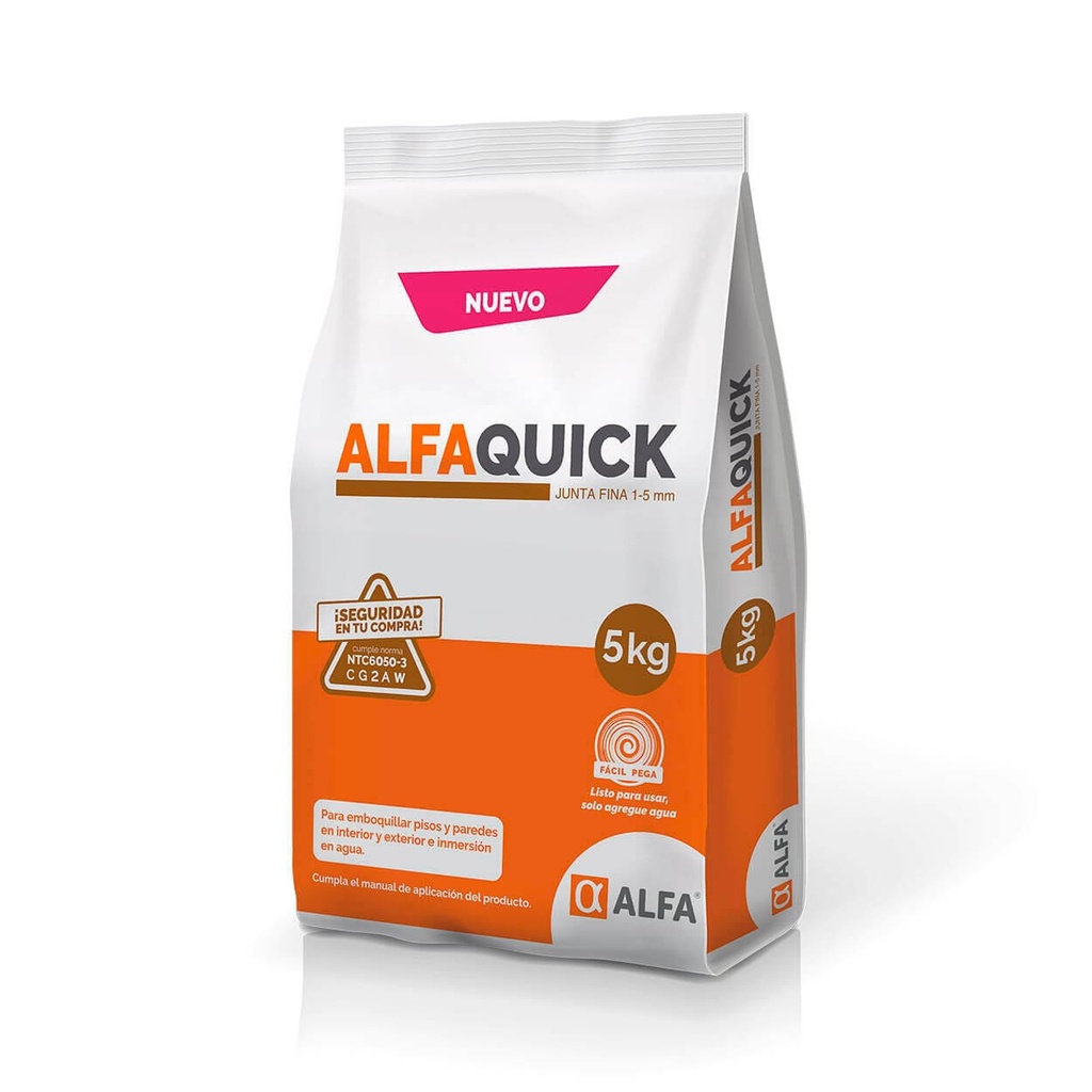 BOQUILLA ALFAQUICK JUNTA FINA BLANCO 5KG ALFA