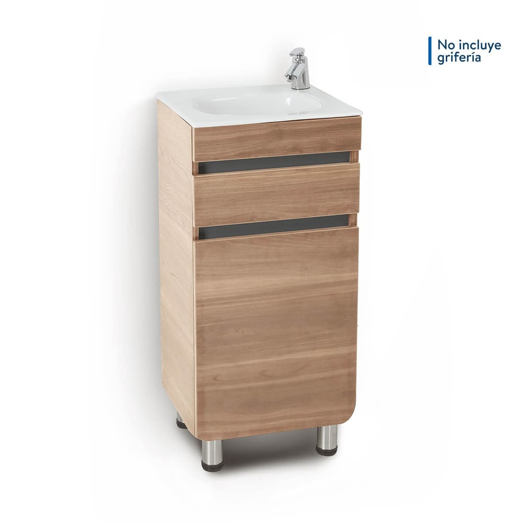 [MBP079] COMBO MUEBLE BAÑO PS ALUVIA MIEL 40X35 RH CON LVM CORONA