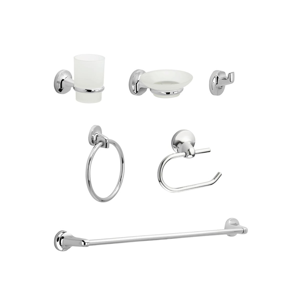 ACCESORIOS DE BAÑO PALERMO 6PIEZAS CORONA