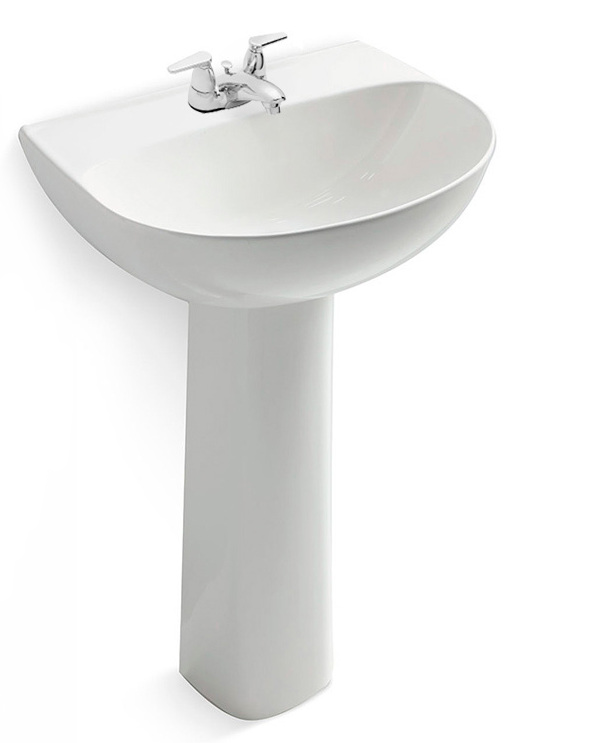 [PLC026] LAVAMANOS MANANTIAL CON PEDESTAL BLANCO CORONA