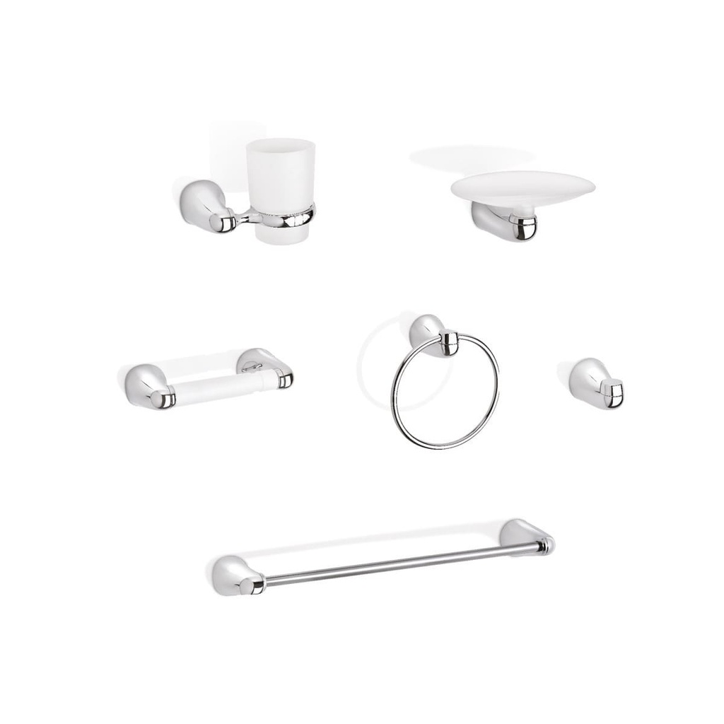 ACCESORIOS DE BAÑO ALUVIA 6PIEZAS CORONA