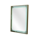 ESPEJO LED VERT. RECTANGULAR MARCO DORADO 80X60 IMP