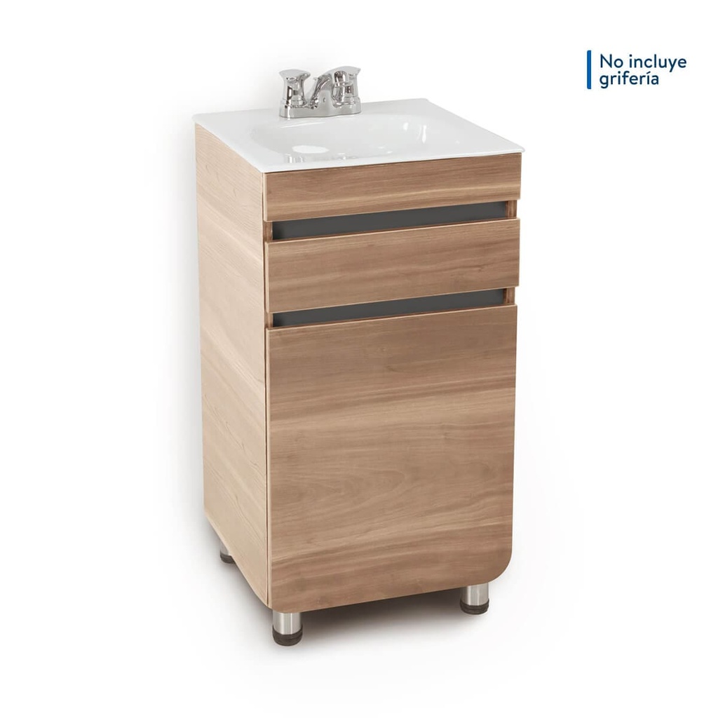 COMBO MUEBLE BAÑO PS ALUVIA MIEL 45X45 RH CON LVM CORONA