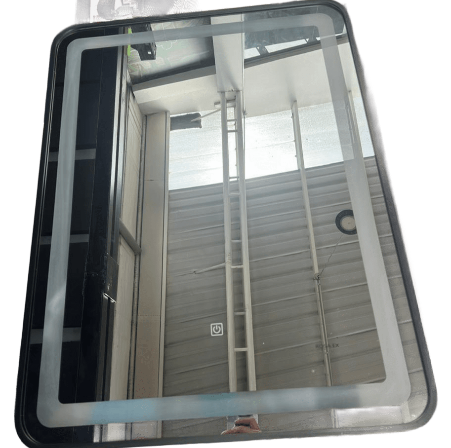 ESPEJO LED VERT. KANYE BORDE NEGRO 80X60 RE