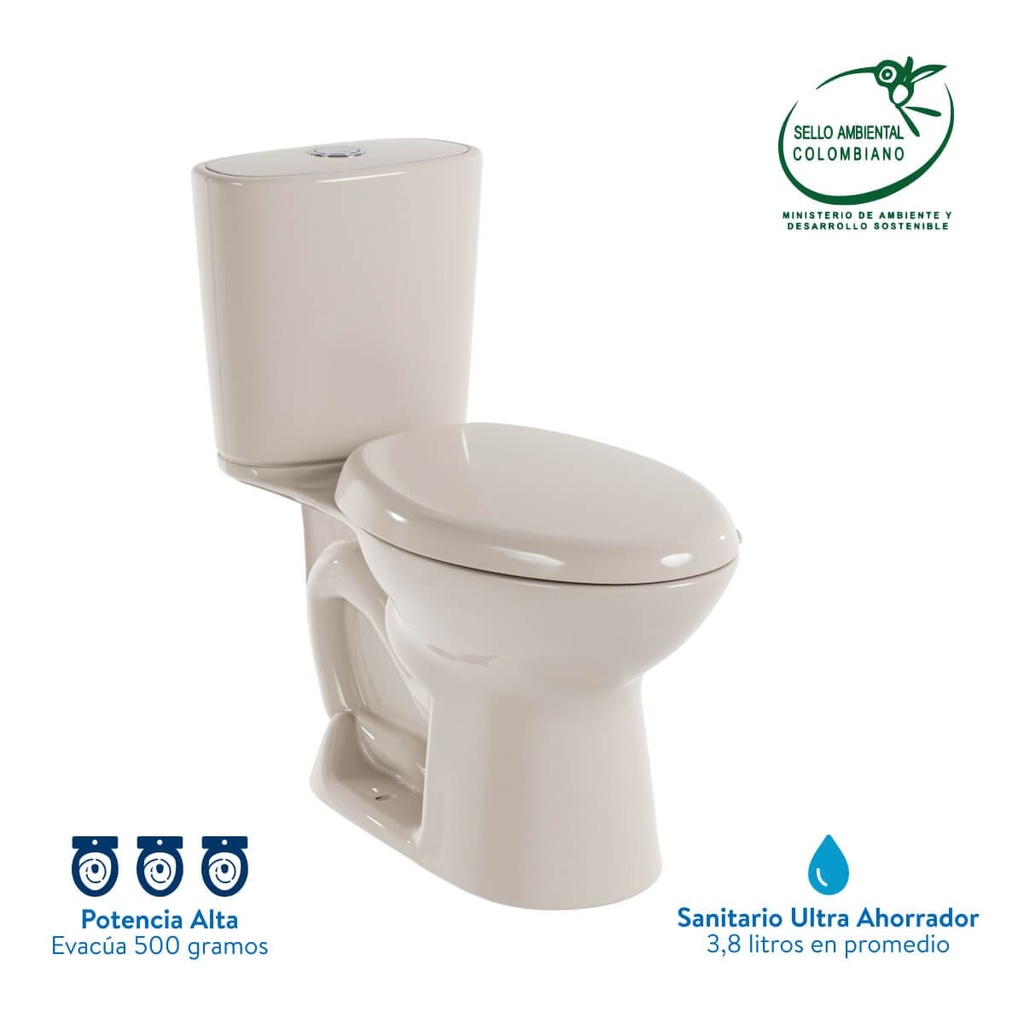 SANITARIO ALUVIA PLUS REDONDO BONE CORONA