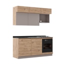 COCINA BILBAO 1.80 IZQ. CON MEZON SINTEREDSTONE NEGRO CORONA