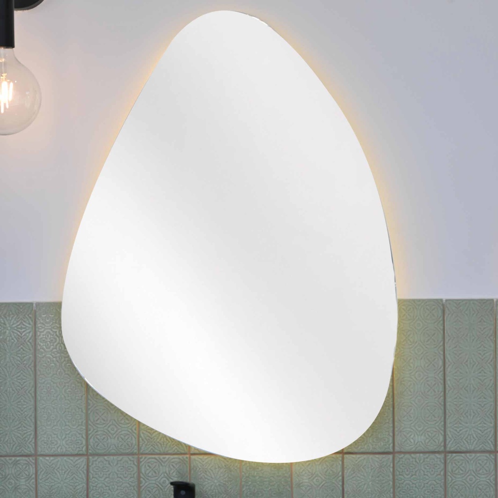 ESPEJO LED TRIANGULAR REDONDO CON SENSOR 60*80 POU